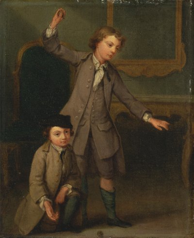 Portrait of Two Boys, Probably Joseph and John Joseph Nollekens by Joseph Francis Nollekens